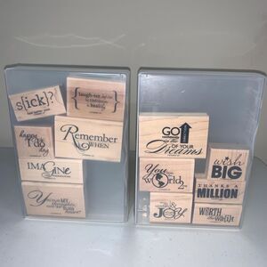 Stampin Up! All Year Cheer Cling Stamp Set Scrapbook Invitation Note Card Design